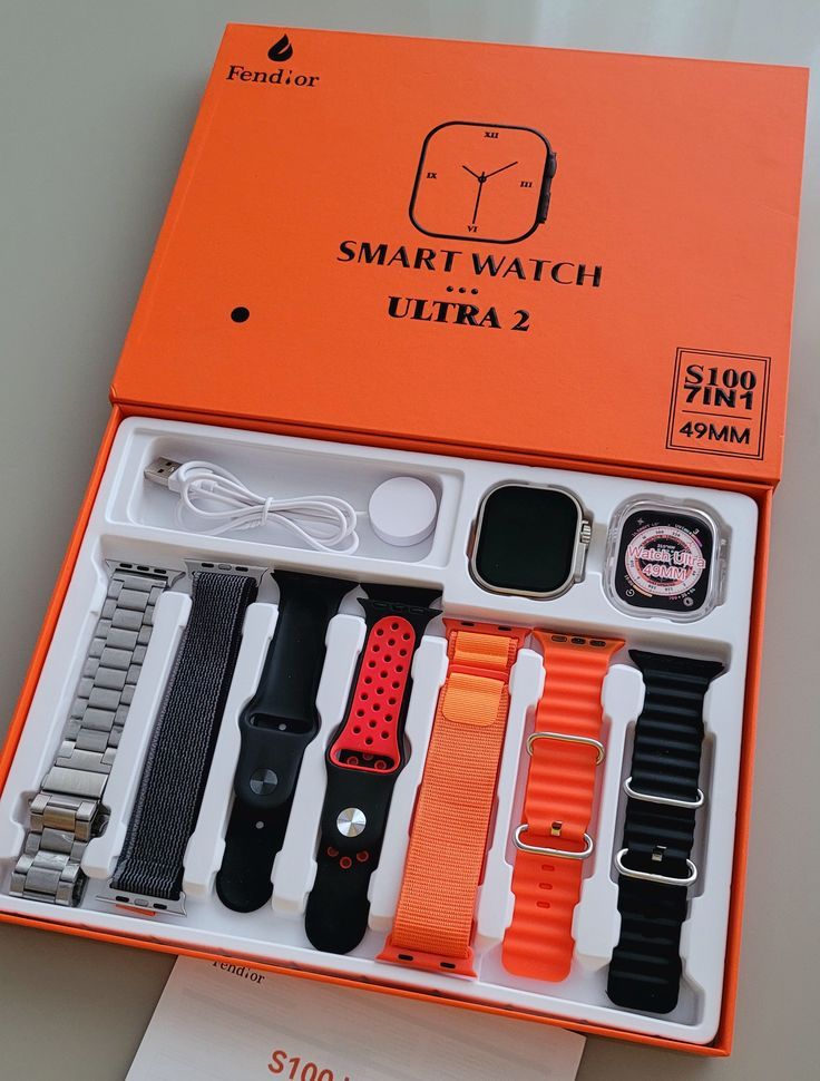 Ultra 7-in-1 Smart Watch | 7 Pairs of Straps with case