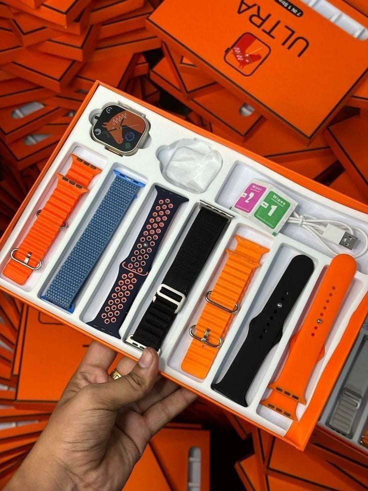 Ultra 7-in-1 Smart Watch | 7 Pairs of Straps with case