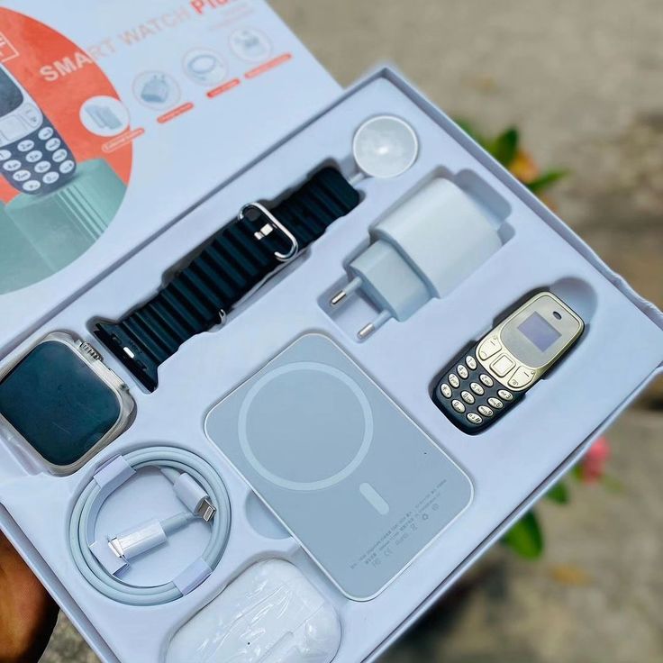 "Watch X 8 Plus  with Charger, Power Bank & Earbuds"