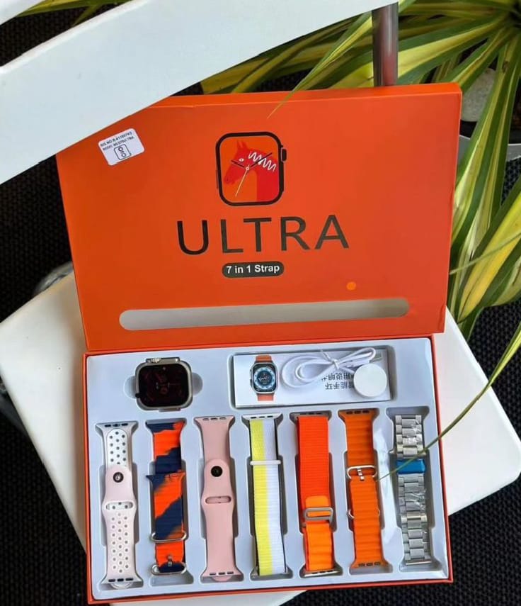 Ultra 7-in-1 Smart Watch | 7 Pairs of Straps with case